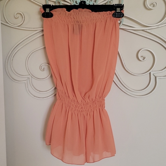 Wet Seal Tops - Flowy Orange Tube Top